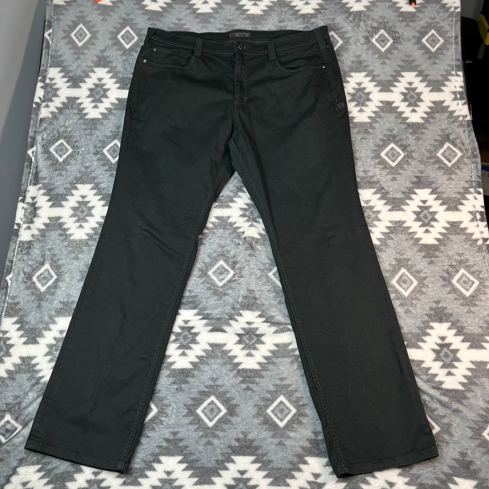 5.11 Tactical Defender-Flex Slim Pants Mens 40x34 Dark Green Black Twill 74464